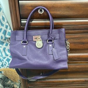 Michael Kors Purple leather tote